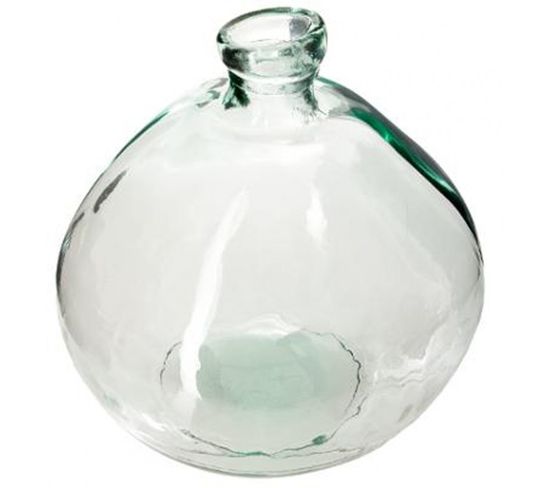 Vase Rond En Verre Recyclé "ballon" 45cm Transparent