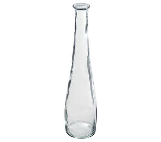 Vase En Verre Recyclé "long" 80cm Transparent