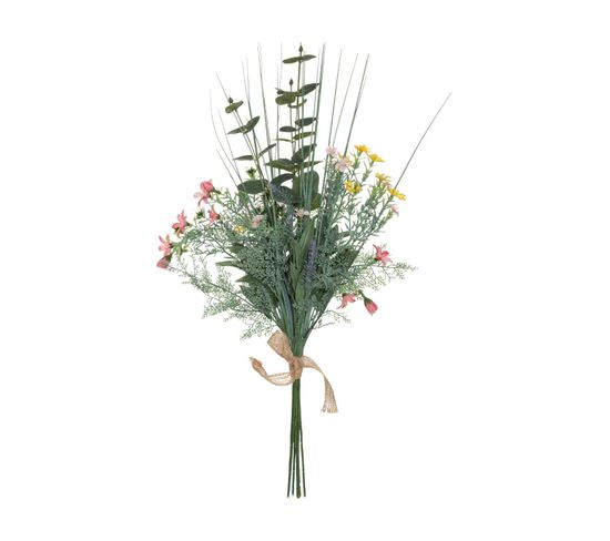 Bouquet Bucolique Artificiel Avec Eucalyptus H 66 Cm