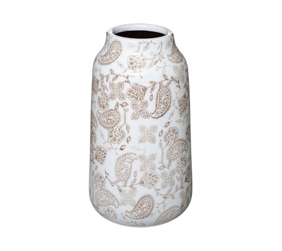 Vase En Céramique Décorée H 27 Cm