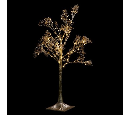 Arbre Lumineux 90 cm Bouquets Or - Or