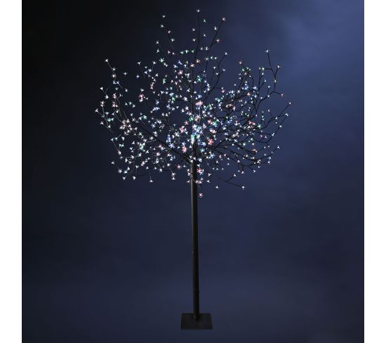 Grand Arbre Fleuri Lumineux D'extérieur Prunus - 600 Led Rgb - Multicouleur