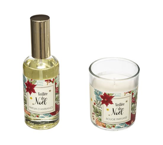 Coffret Parfumé 1 Spray 100 Ml Et 1 Bougie 90g Veillée De Noël