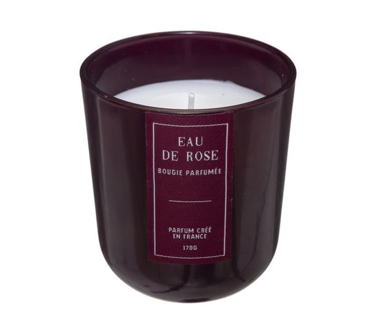 Bougie Parfumée Pot En Verre 170 G Parfum Eau De Rose