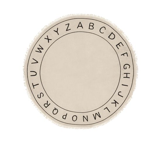 Tapis Enfant Alphabet  En Coton D 120 Cm