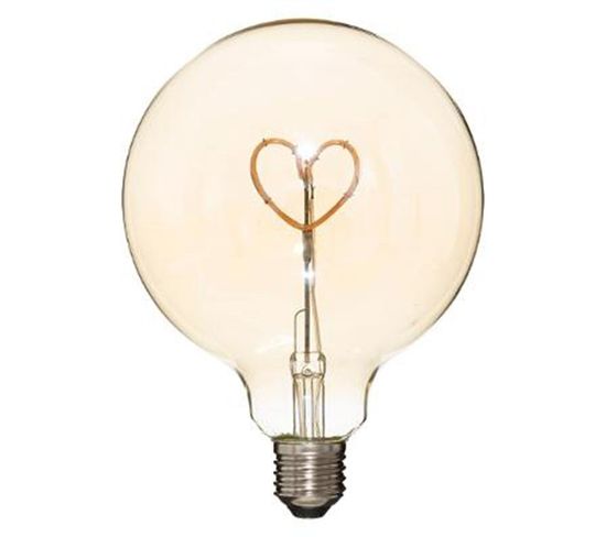 Ampoule LED Design "cœur" 17cm Ambre