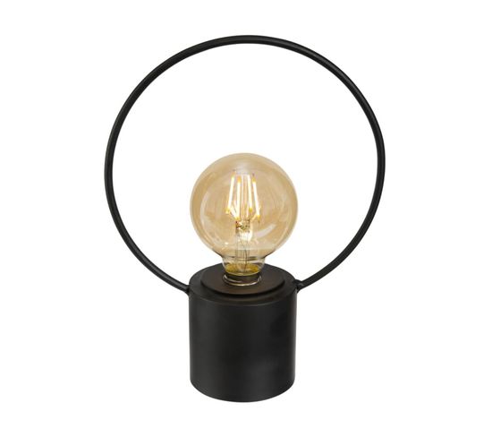 Lampe Socle En Métal et Ampoule LED H 26.5 Cm