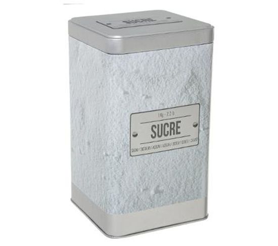 Boîte à Sucre En Poudre "relief Iv" 18cm Blanc