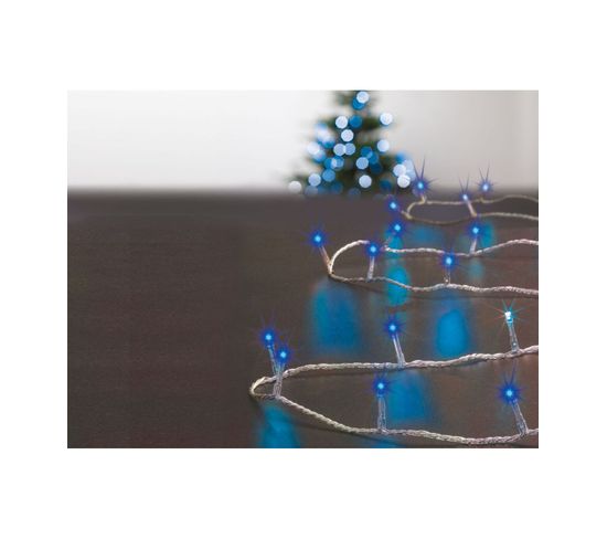 Guirlande Lumineuse Extérieur 12 M 120 LED Bleu Et 8 Jeux De Lumière