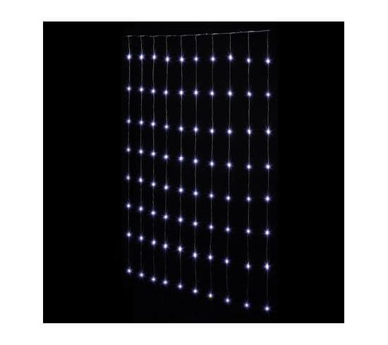 Rideau De Façade 20 Tombées 400 LED Blanc Froid Et 8 Jeux  De Lumière