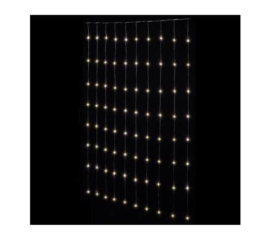 Guirlande Lumineuse Rideau 20 Tombées 400 LED Blanc Chaud 8 Jeux  De Lumière