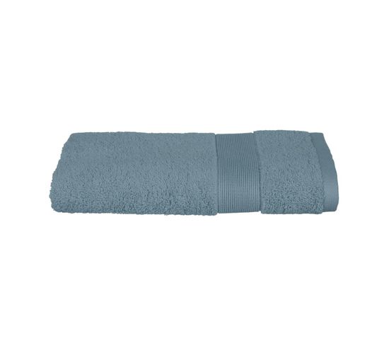 Serviette De Toilette En Coton Bleu Orage Tissu Éponge 50 X 90 Cm