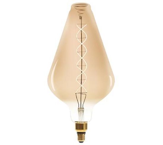 Ampoule LED Torsadée "cône" 40cm Ambre
