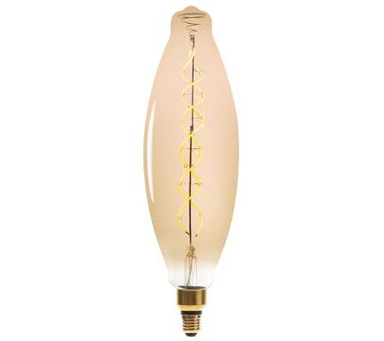 Ampoule LED Torsadée "pointe" 43cm Ambre