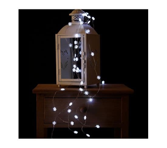 Guirlande Lumineuse Intérieur 60 LED Blanc Lumière Fixe Sur 1.20 M