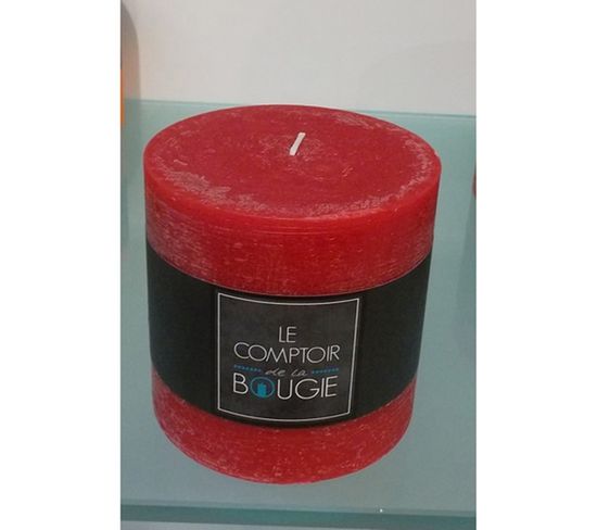 Bougie Ronde Rustic - Diam. 10 Cm - Rouge