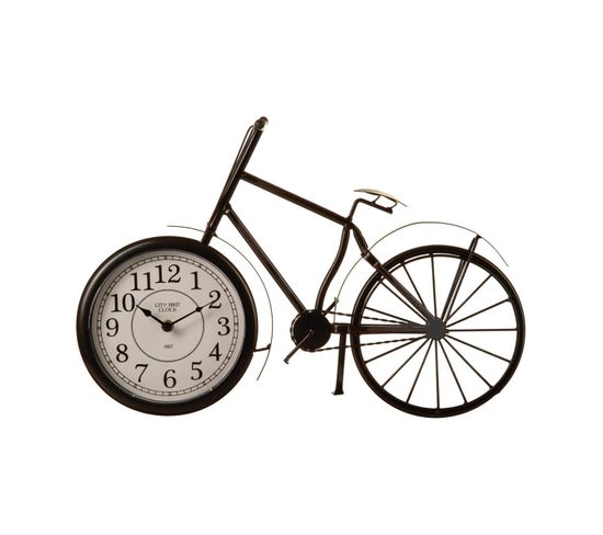 Horloge à Poser Vélo En Métal Noir L 50 Cm