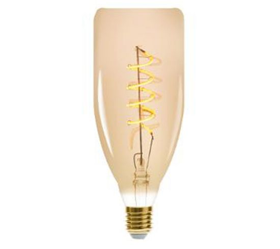 Ampoule à LED Torsadée "tubo" 21cm Ambre
