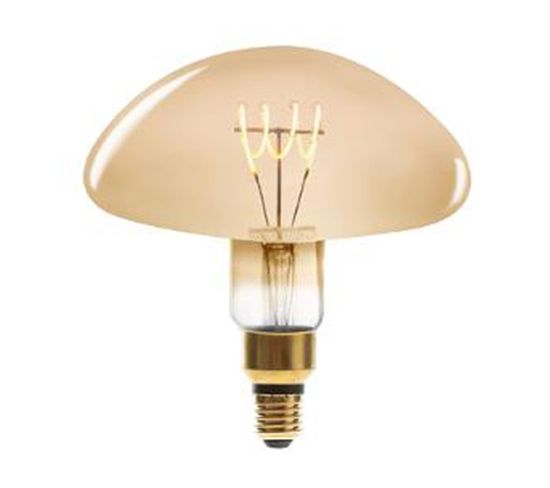 Ampoule LED Torsadée "champignon" 22cm Ambre