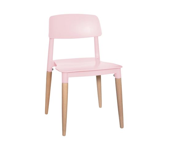 Chaise Design Pour Chambre D'enfant Coloris Rose H 52 Cm