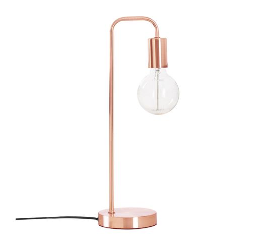 Lampe À Poser Design Keli - H. 45,5 Cm - Marron Cuivré