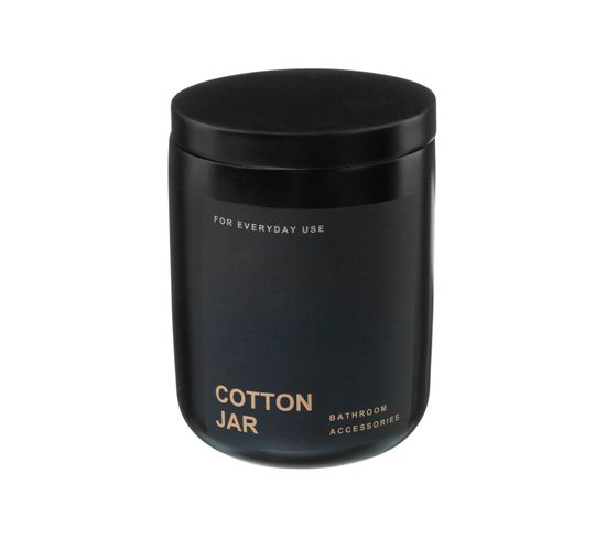 Pot À Coton En Polyrésine Noir Collection Black