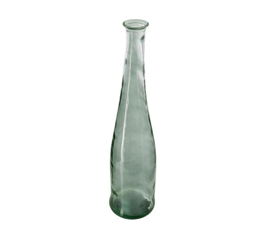Vase Long En Verre Recyclé Vert Kaki H 80 Cm