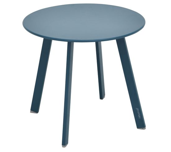 Table D'appoint De Jardin Ronde Saona - Diam. 50 Cm - Bleu Mat
