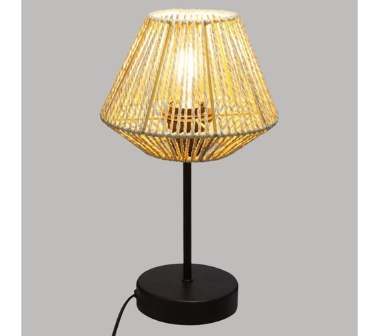 Lampe droite naturel H. 34 cm JILY Beige