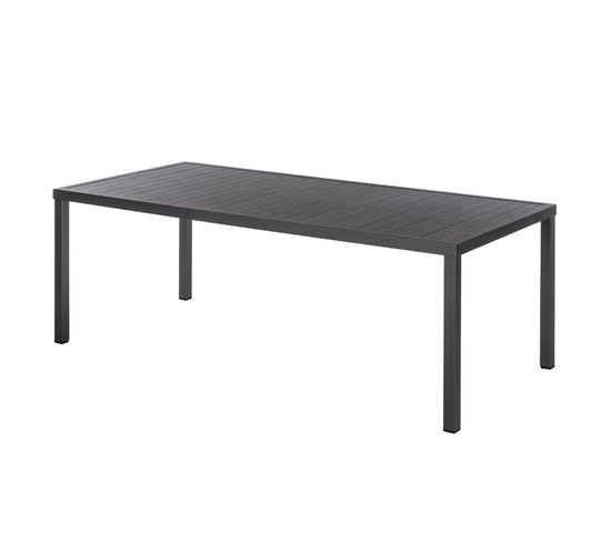 Table Fixe Rectangulaire Piazza - 8 Places - Graphite