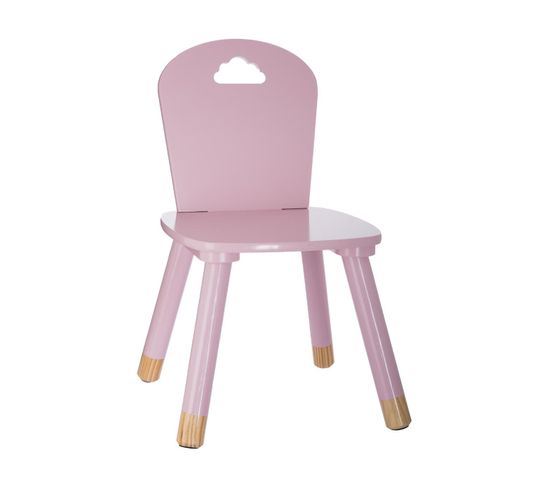 Chaise Pour Enfant En Bois Rose H 50 Cm