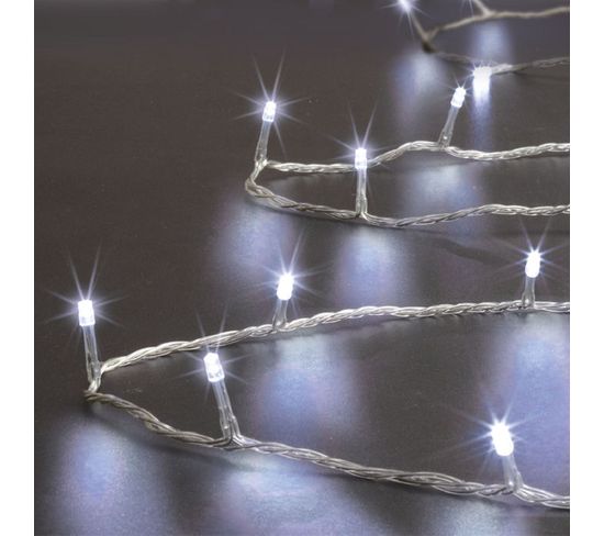Guirlande Lumineuse Extérieur 10 Mètres 100 LED Blanc Froid 8 Jeux De Lumière