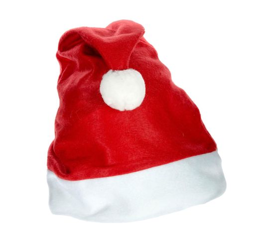 Bonnet De Noël Traditionnel En Feutrine - Taille Standard Pour Adulte