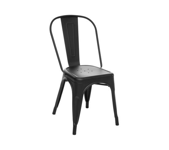 Chaise De Table En Métal Noir Style Industriel