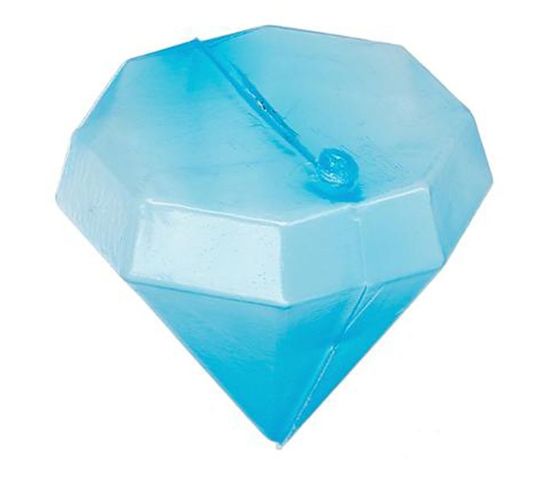 Lot De 20 Glaçons Réutilisables "diamant" 13cm Bleu et Transparent