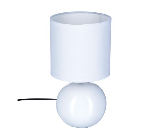 Lampe En Céramique Pied Boule Blanc