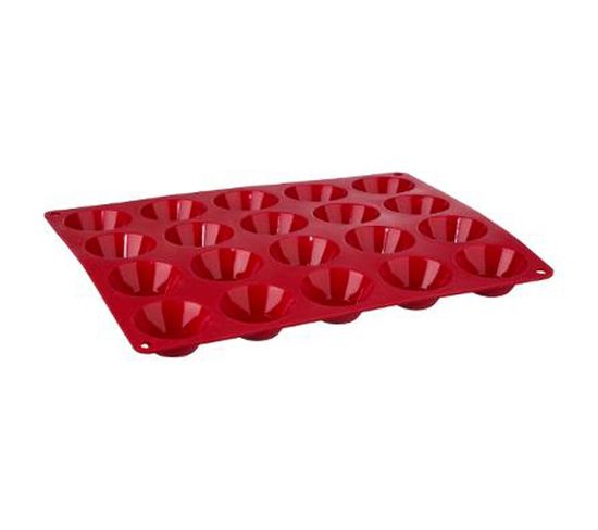 Moule 20 Petits Fours Silicone "silipro" 29cm Rouge