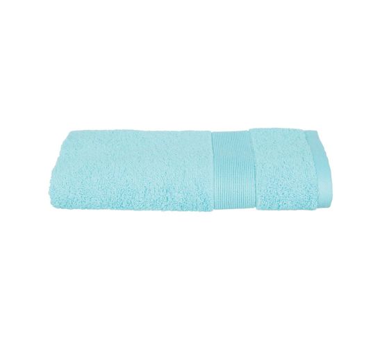 Serviette De Toilette En Coton Bleu Aqua Tissu Éponge 50 X 90 Cm