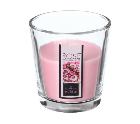 Bougie Verre Parfumée Rose 90g