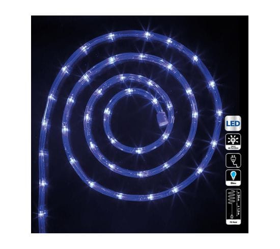Guirlande Lumineuse Extérieur Tube 24 M 432 Led Bleu 8 Jeux De Lumière
