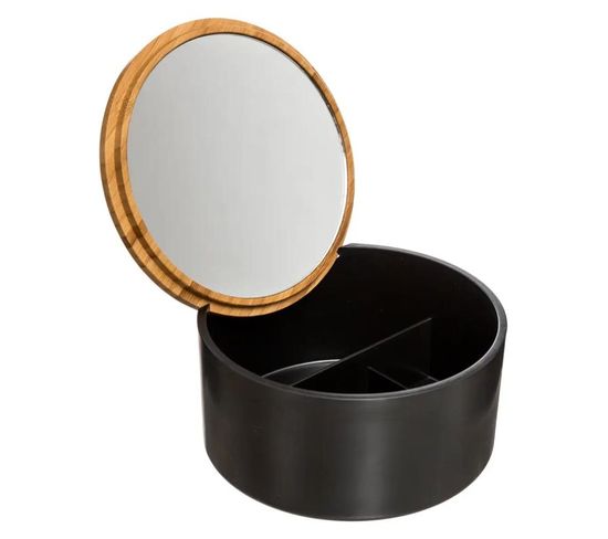 Boîte Miroir à Compartiments "natureo" 13cm Noir