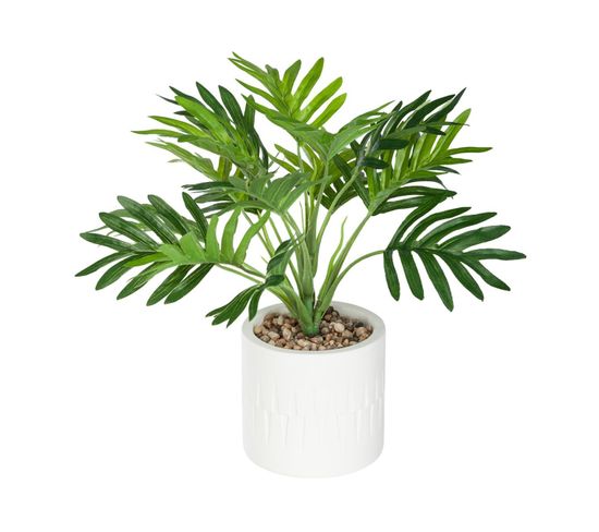 Plante Artificielle Palmier En Pot H 29 Cm
