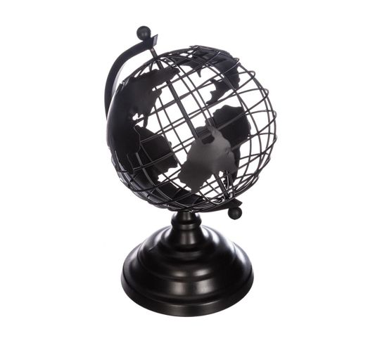 Objet Déco Globe En Métal H 28 Cm