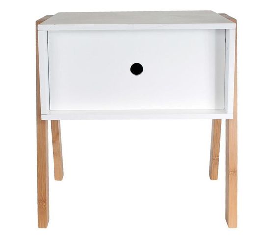Table De Chevet Scandinave "empilable" 45cm Blanc
