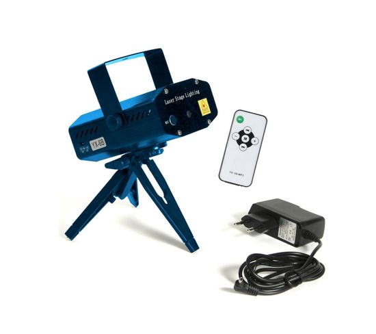 Laser Disco Mp3 Avec Télécommande - 6 Effets Lumineux - Bleu