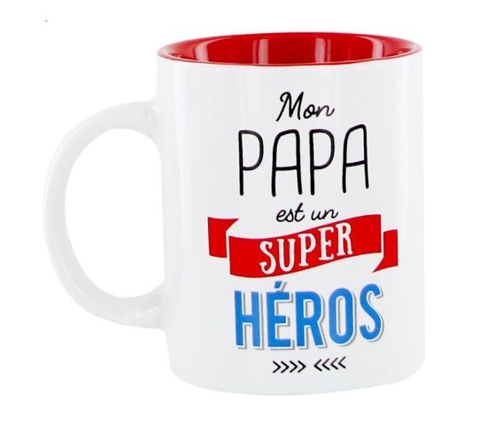 Mug Design "mon Papa" 12cm Blanc