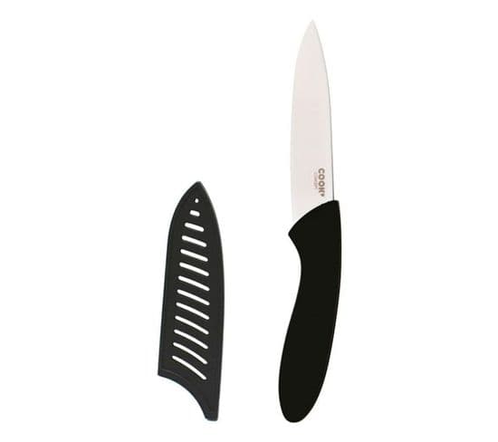 Couteau En Céramique et Etui "cario" 19cm Noir
