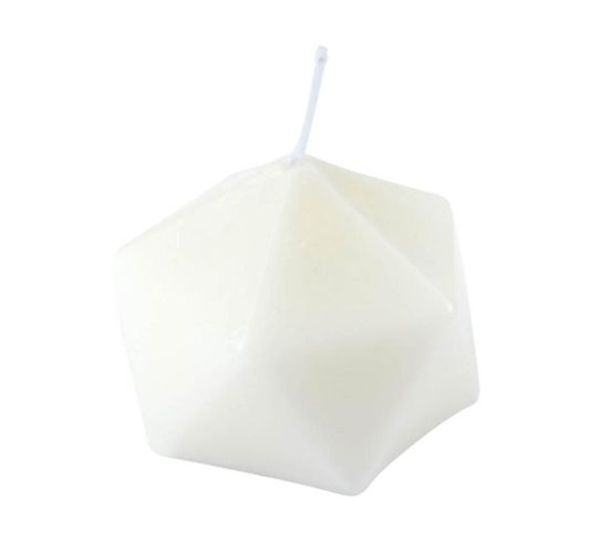 Bougie Déco Origami "arty" 7cm Blanc