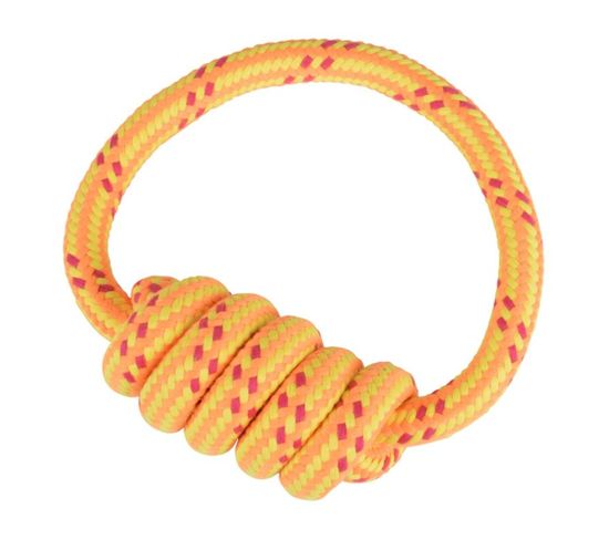 Jouet Pour Chien "corde Nœud 1 Poignée" 18cm Orange