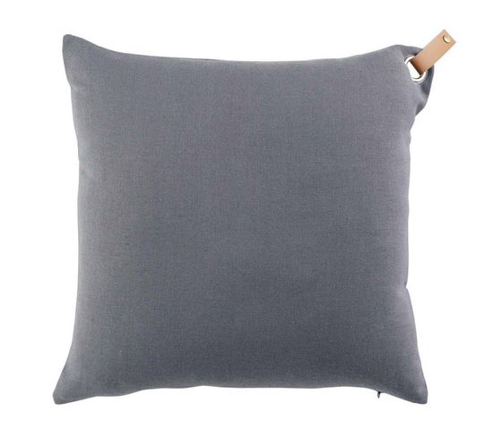 Coussin Effet Lin "pearl" 40x40cm Anthracite